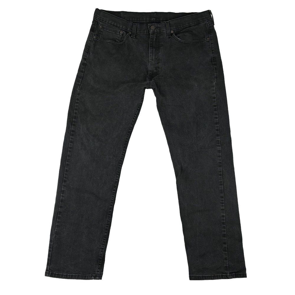 Levi's Jeans Mens 505 Regular Black Straight Leg Jeans Size 36x30